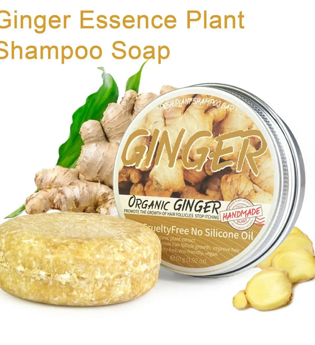 Ginger Polygonum Soap Shampoo Soap Cold Processed Soap Hair Shampoo Bar Pure Plant Hair Shampoos Hair Care