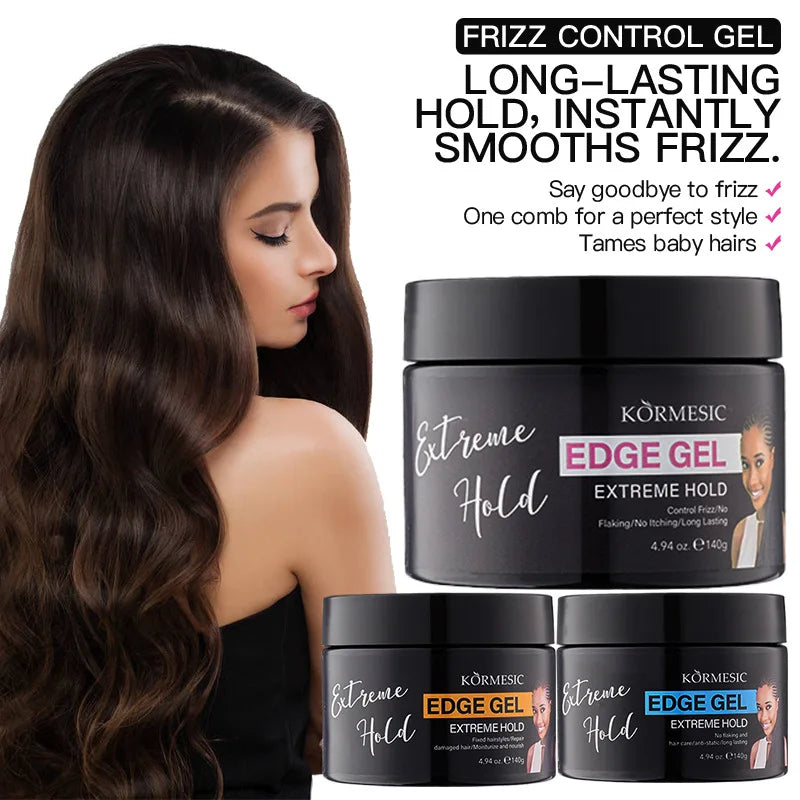 140g Frizz Hair Braiding Gel Styling Control Smooth Long Lasting Tames Edges Twist Wax Hair Care