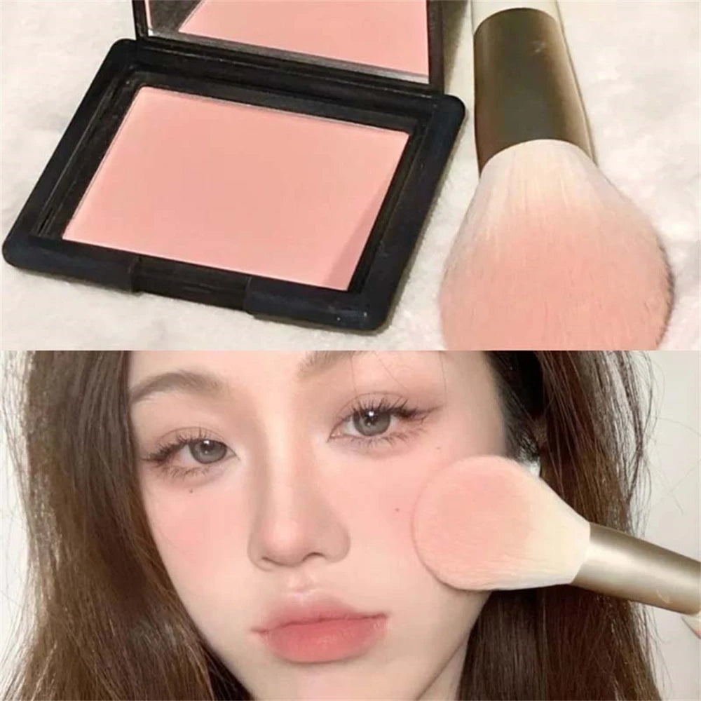 Monochrome Matte Blusher Palette Soft Silky Cheek Natural Facial Rouge Plate Lasting Nude Low Saturation Powder Blusher Disk