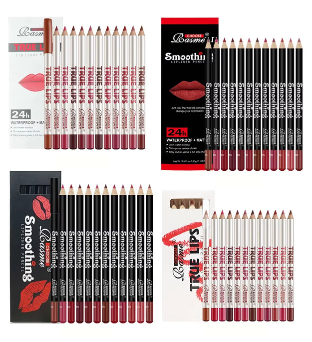 12 pcs Long-Lasting Lipstick Set with Professional Lip Liner Pencil and Matte Lip Gloss for Women Valentine's Day Gifts