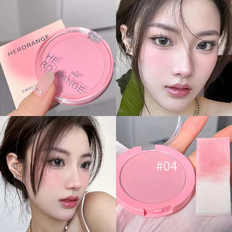 HERORANGE powder blusher natural matte color low saturation nude Korean pure sexy new powder blusher