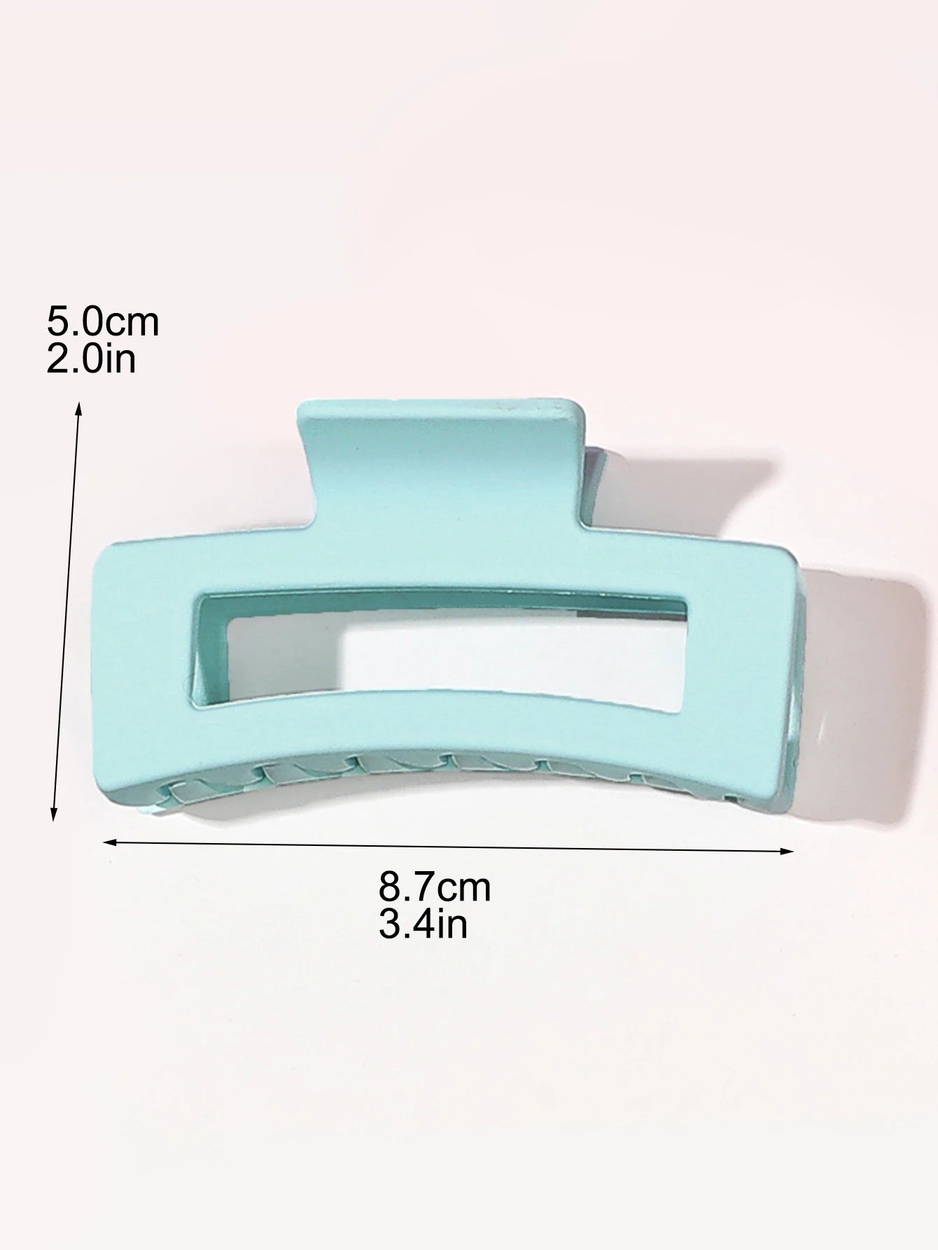 7 Pcs Big Hair Claw Clips 3.4" Non-slip Big Square Matte for Women Girls, Strong Hold Banana Clips for Thick Thin Hair - BlissFully