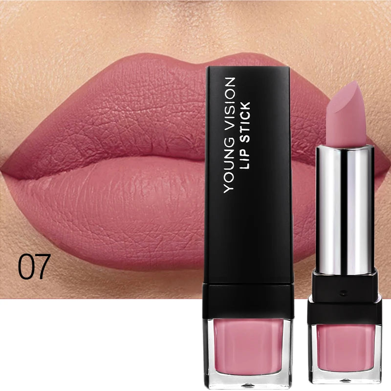 6-Color Matte Lipstick , Non-Fading, Non-Stick Cup Long-Lasting Velvet Finish, Smooth Matte Lip Color Waterproof Smudge-proof