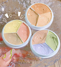 3 Color Concealer Waterproof Long Lasting Foundation Palette Full Coverage Dark Eye Circles Acne Marks Pores Brighten Skin Tone - BlissFully