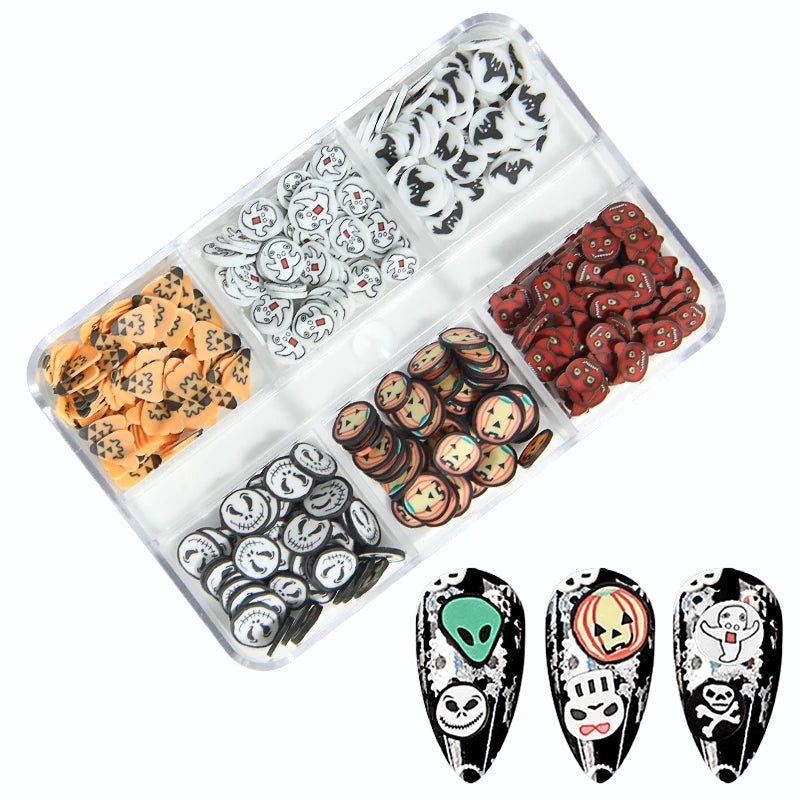 6Grids Holographic Square Nail Art Glitter Sequins Laser Ball Decoration Flakes Manicure Nails Supplies Professional Accessories