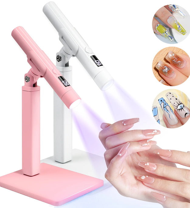 Portable Nail UV LED Lamp And LED Light Support Base Rechargeable for Nails Gel Polish Drying UV Lamp for Nails Art Desk Stand