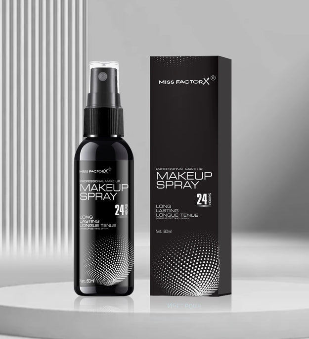 Black Polka Dot Setting Spray 60ml for face, long-lasting, anti-smudge-proof and 16 hours of makeup off wear natural finish