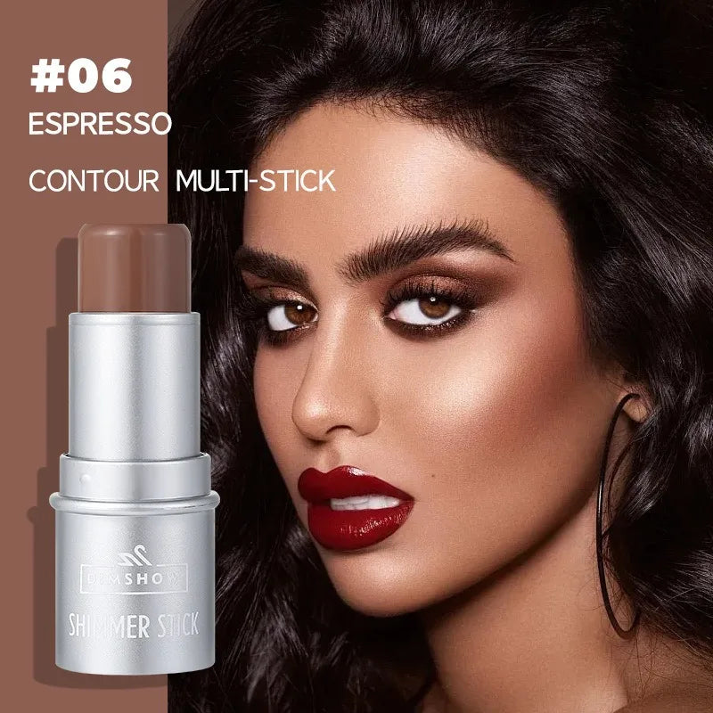 Face Brown Contouring Bronzer Stick Multifunctional Highlighter Blush Silkworm Brightening Sculpt Facial Outline Shadow Cosmetic