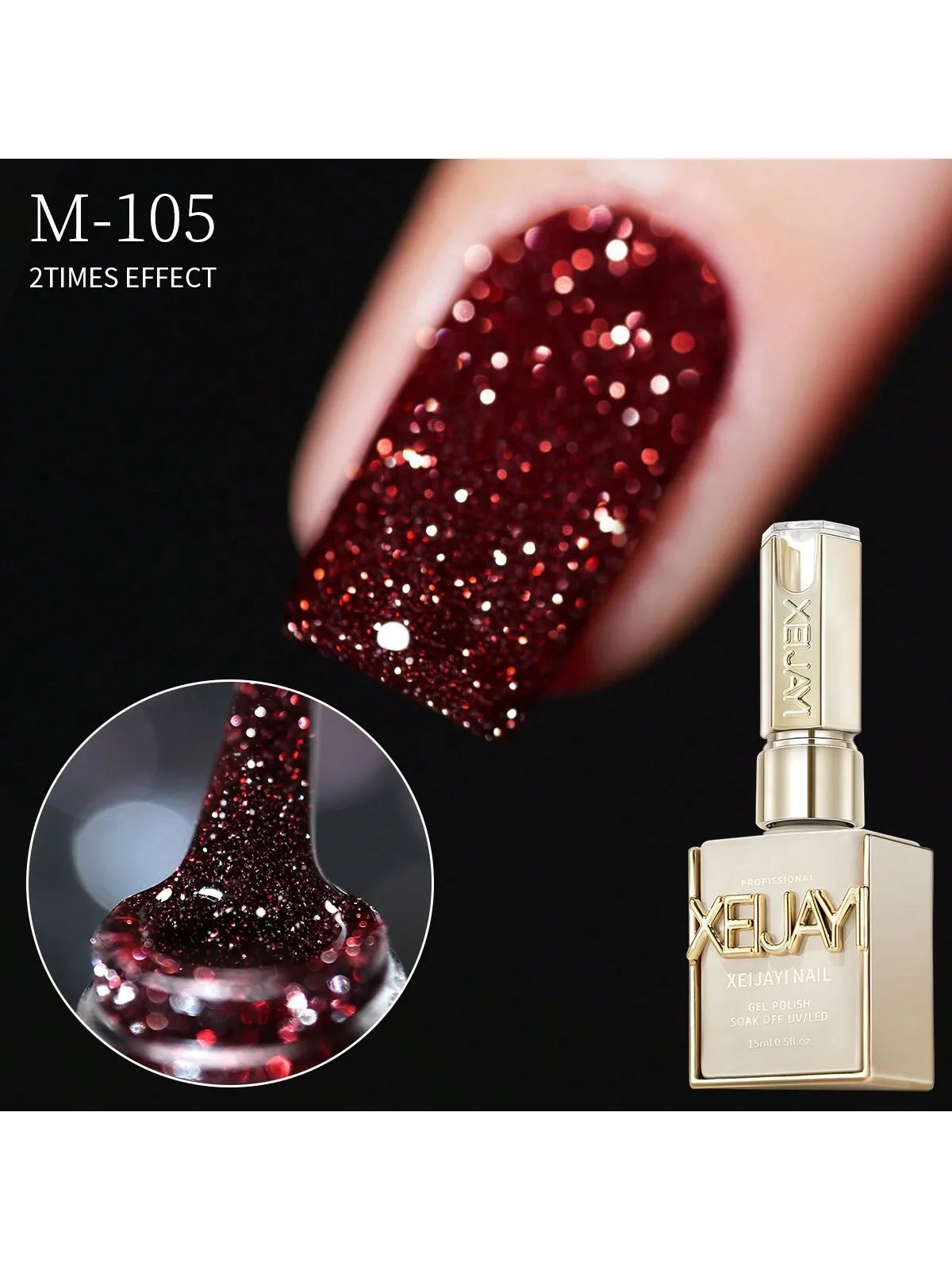 15ml Broken Diamond Halloween Christmas Nails Gel Nail Polish Adhesive Burst Flash Maillard Broken Diamond Adhesive
