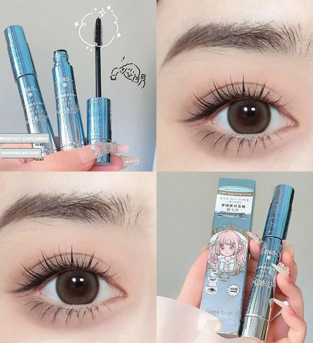 Gege Bear Dream Party Curly Black Sun Flower Mascara Cute Design All Day Long-Wearing Lash-Lengthening Thick Volume Eyelashes