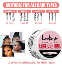 Women and Kid 30g Edge Control Gel Long Lasting Hold Control Wax Natural Finishing Anti-frizz Hair Wax Smoothing Styling Pomade - BlissFully