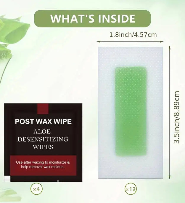 Painless Fast Hair Removal Wax Strips Waxing Wipe Sticker Professional Facial Body Leg Lip Hairs Remove Wax Paper Women Men Use