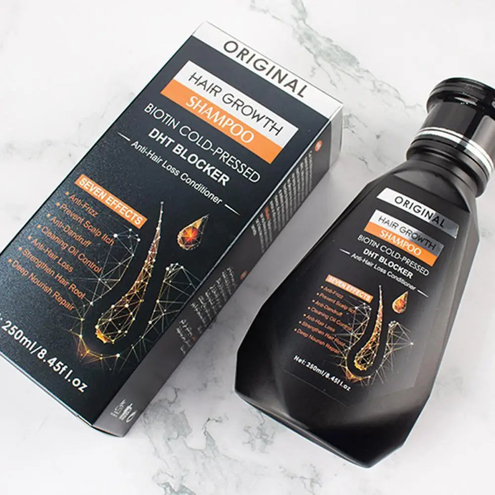 250ML Biotin Shampoo For Hair Growth And Thinning Hair – Ginger Shampoo Thickening Formula For Hair Loss Treatment For Women Men - BlissFully