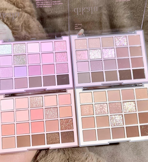 20 Colors Low Saturation Korean Eyeshadow Palette Purple Matte Pearlescent Long Lasting Waterproof Glitter Eye Shadow Eye Makeup