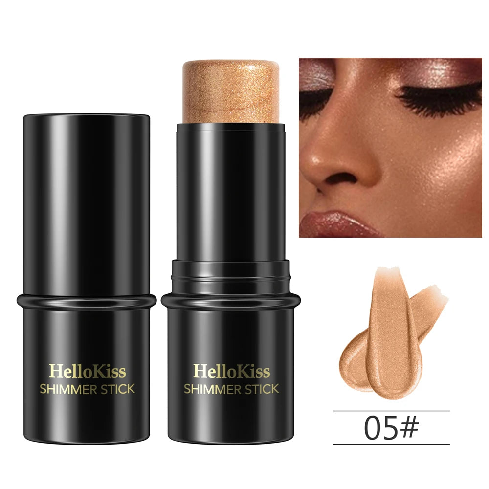Shimmer Highlighting Bronzer Stick Face Brightening Concealer Pen Long Lasting Corrector Nose Shadow Face Contour Stick Cosmetic