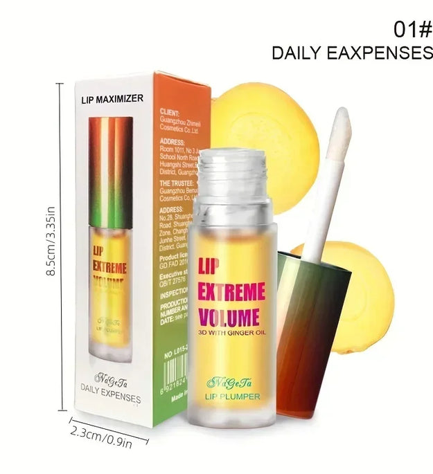 Lip Plumper Fuller Healthy Enhancer Ginger And Mint Plant Lip Gloss Oil Moisturizing Beauty Lips Sexy Lips