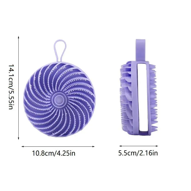 Silicone Body Scrubber Loofah Double-Sided Bath Brush Shower Scrubber And Scalp Massager Shampoo Brush For Kids Women Men