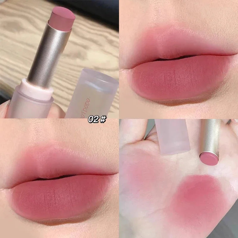 Sexy Matte Punk Dark Brown Lipstick Waterproof Lip Gloss Long Lasting Non-Stick Cup Smoked Matte Lipstick Korean Makeup Cosmetic