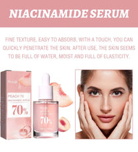 Peach 70% Niacinamide Facial Serum Fade Melanin Moisturzing Shrink Pores Smooth Brightening Skin Care Dark Spot Remover Serum - BlissFully