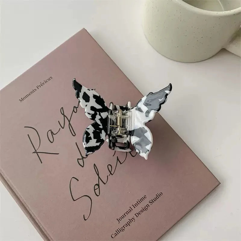 Super Fairy Three-Dimensional Butterfly Half-Tied Hair Back Of The Head Acetate Clip Hair Accessories For Women - BlissFully