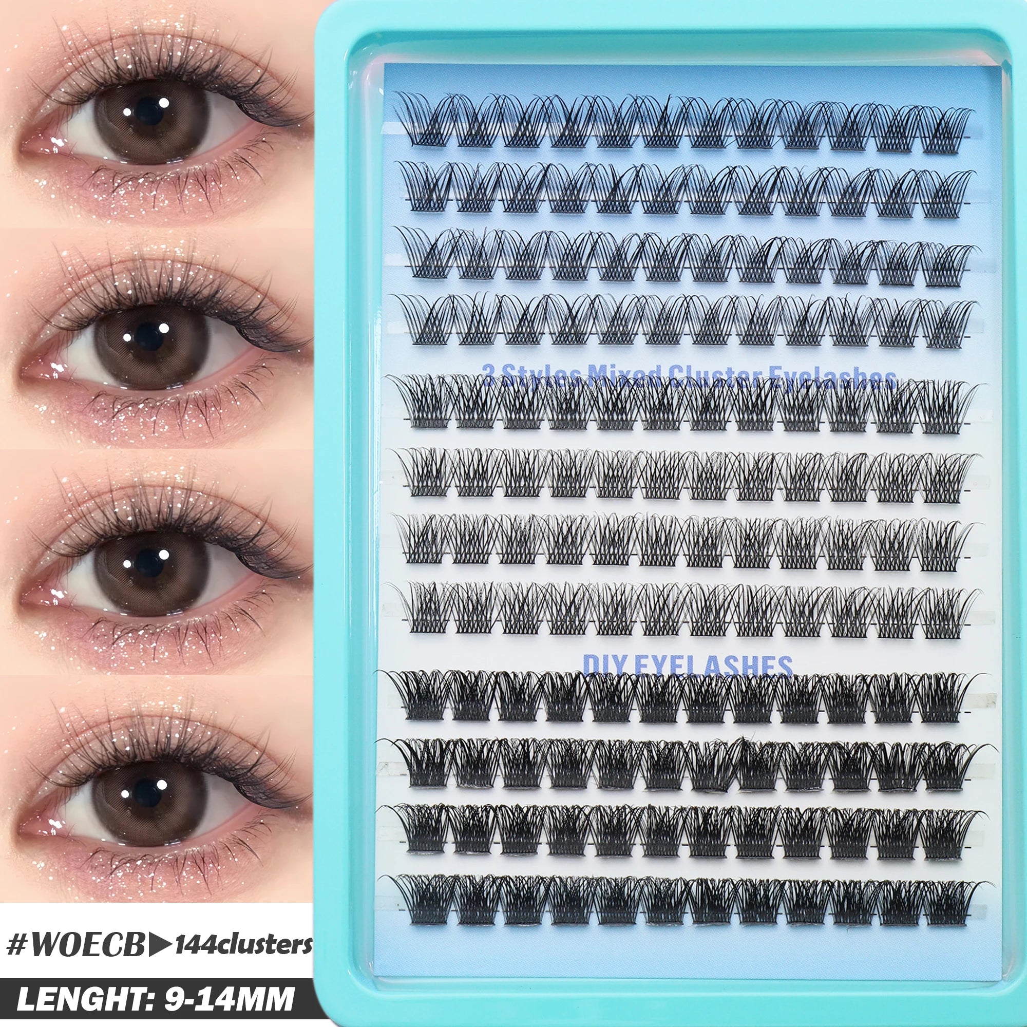80 cluster Brown Fox Eye Tail False Eyelash wedding party and dates eyelashes  for daily makeup
