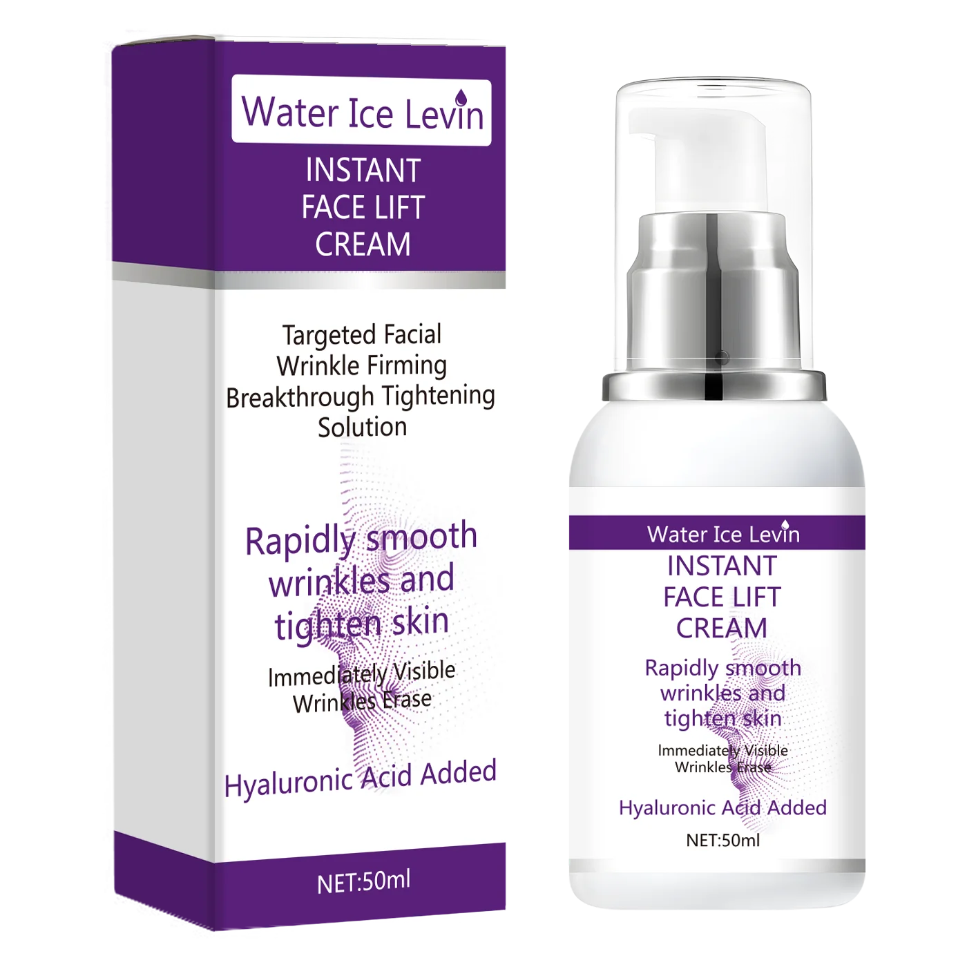 Instant face lift cream with hyaluronic acid for wrinkles. Firming solution. - BlissFully