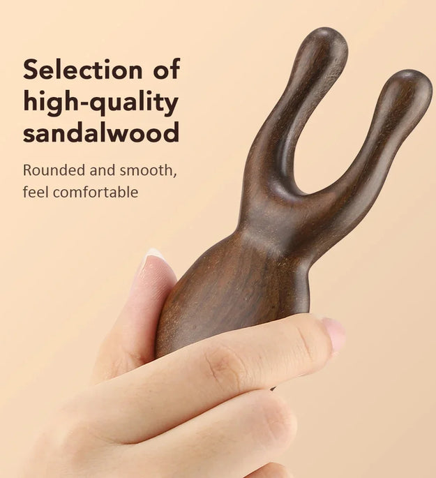 Wooden Gua Sha Facial Tools  Head Massager Sandalwood Wood Massage Tool for Face Nose Eye  Wood Therapy Massage Acupressur Tools