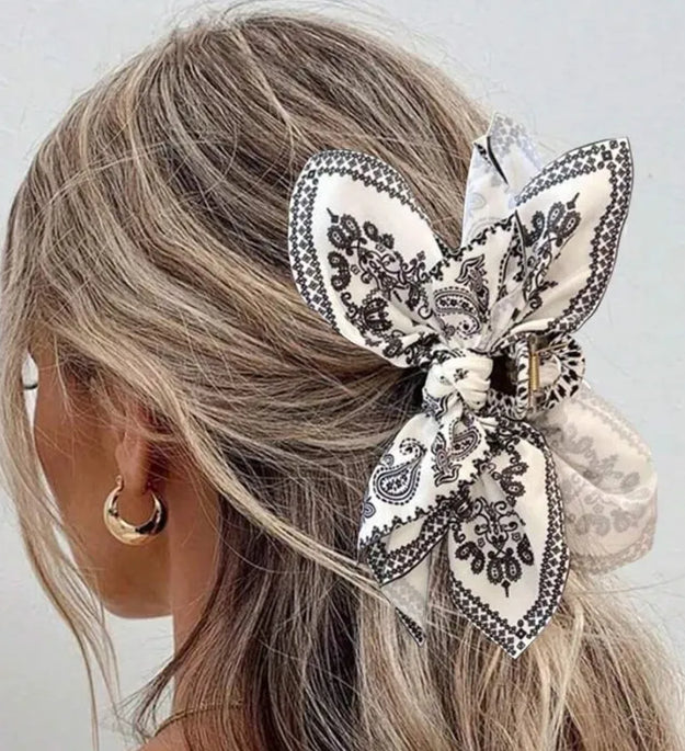 1pc new double-sided cashew flower love grabbing clip butterfly knot hair clip summer vacation shark clip fashion - BlissFully