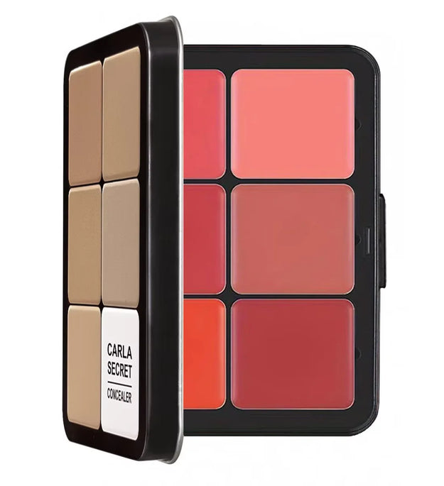 12-color iron box concealer blush cream matte highlight contour makeup all-in-one palette