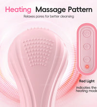 Electric Sonic Waterproof Facial Cleansing Brush Rechargeable Hot compress Deep Pore Cleaner Silicone Cleanse Skincare Device - BlissFully