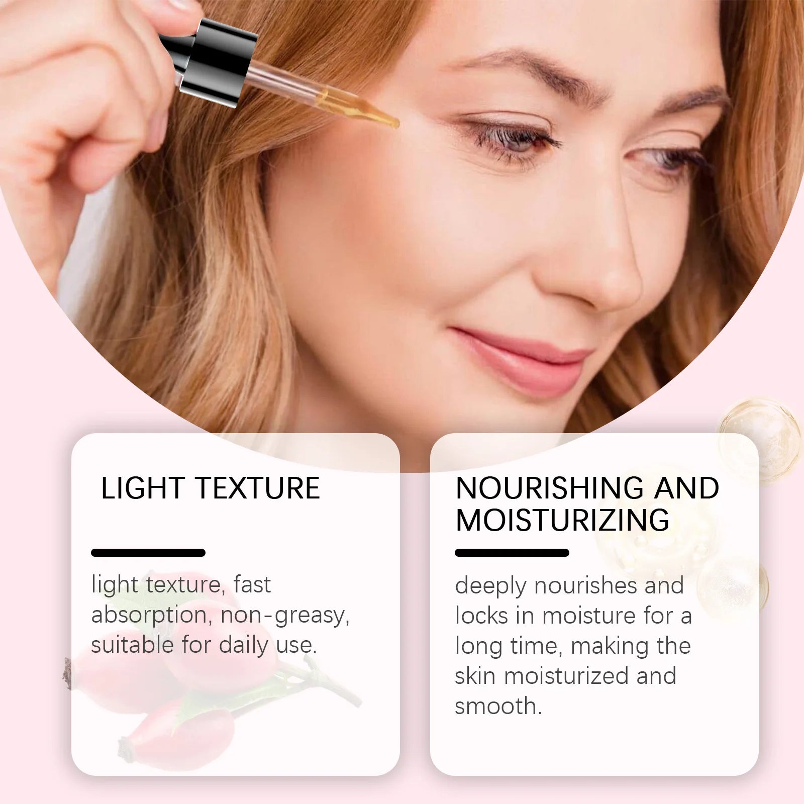 Organic Rosehip Oil Antioxidant Improve Fine Lines Wrinkles Firming Lifting Repair Moisturizer Nourish Smooth Hair Skin Care Oil - BlissFully