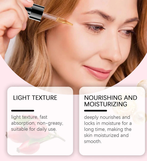 Organic Rosehip Oil Antioxidant Improve Fine Lines Wrinkles Firming Lifting Repair Moisturizer Nourish Smooth Hair Skin Care Oil - BlissFully