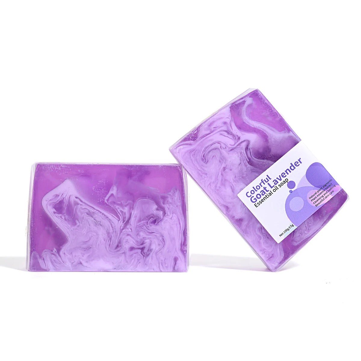 Colorful Lavender Essential Oil Soap Handmade Glycine Facial Cleansing Bath Soap Transparent Whitening Flower Soap