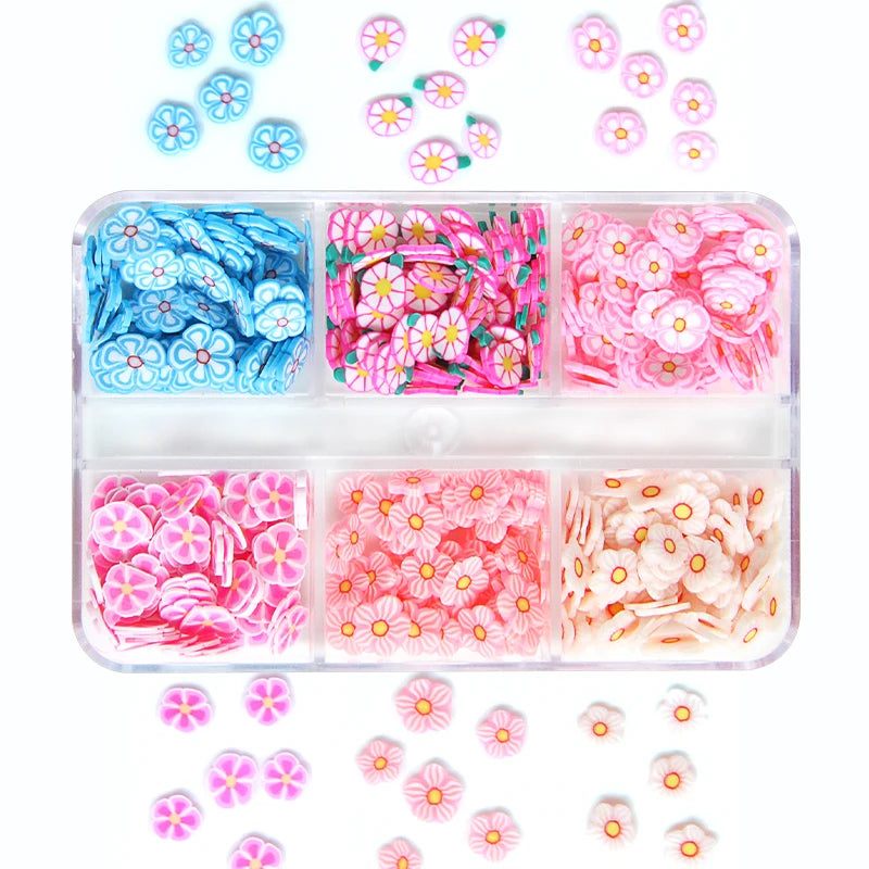 6Grids Holographic Square Nail Art Glitter Sequins Laser Ball Decoration Flakes Manicure Nails Supplies Professional Accessories