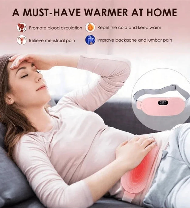 Electric Menstrual Heating Belt for Women Menstrual Spasm Massager Vibrator Relieves Discomfort Adjustable Waist Heating Pad