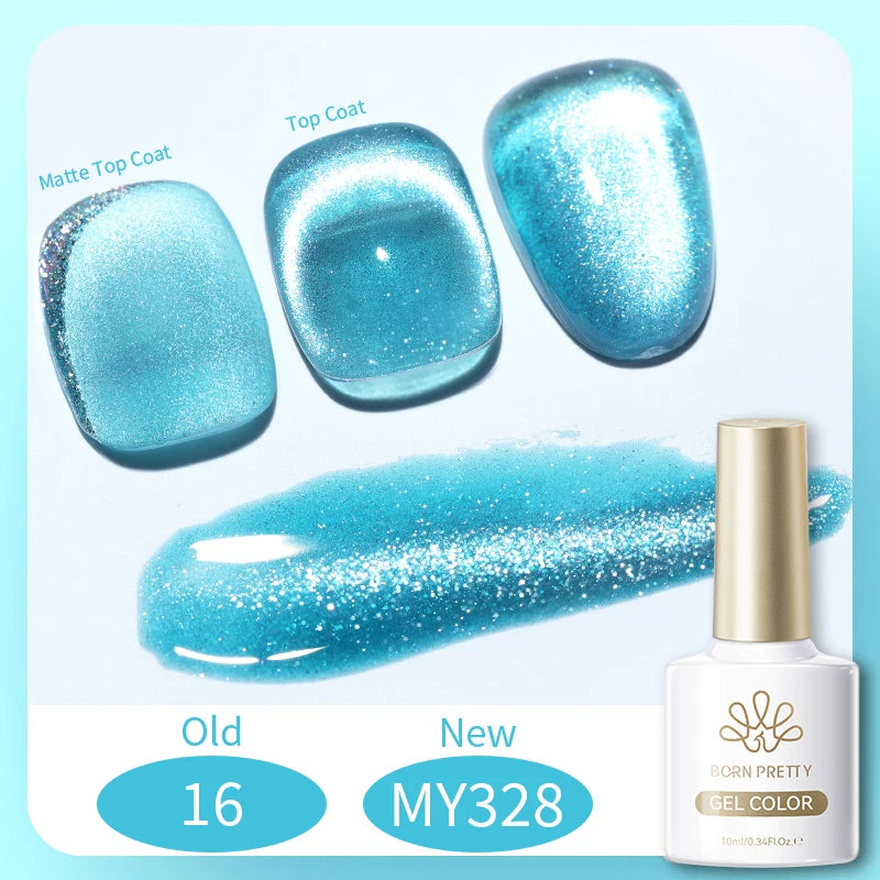 BORN PRETTY 10ml Dark Red Cat Magnetic Gel Nail Polish for Winter Nails DIY Jelly Glass Silver-Light Varnis Semi Permanent