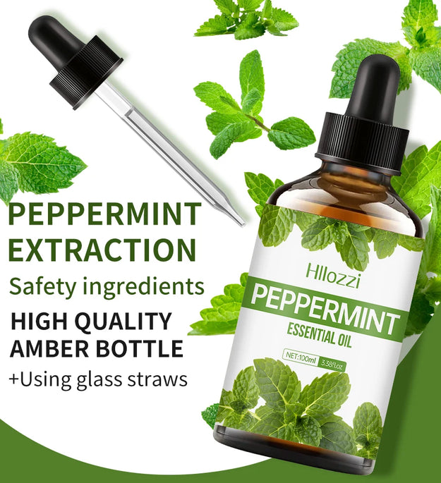 30ml/60ml/100ml plant extract mint body care essential oil lasting light fragrance suitable for face, hair, skin, body