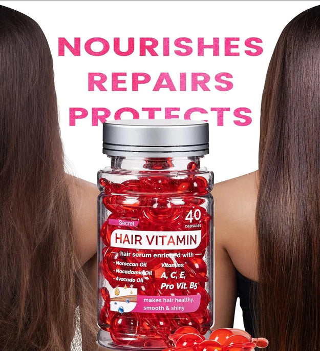 Moroccan Agam Vitamin Oil Hair Care Essence Damaged Nutrition Repair Hair Splitting Improvement Treatment Products 40 Capsules