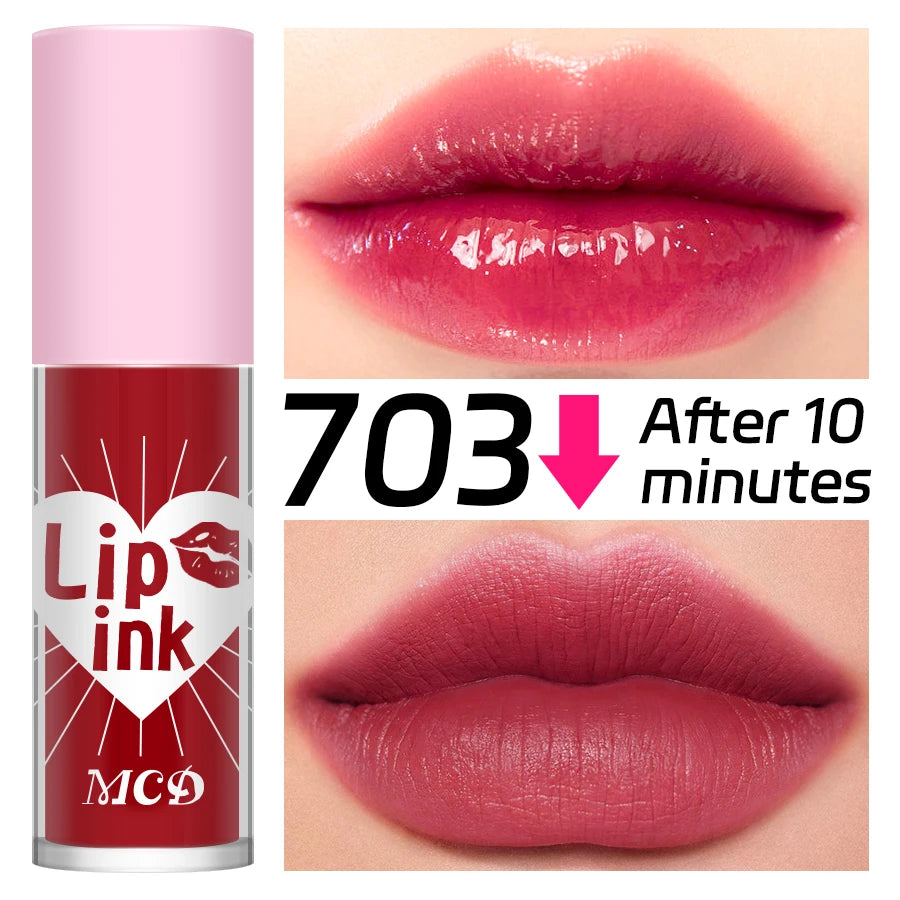 Waterproof Matte Lip tint Long-lasting Lip Glaze Sexy Plump Lip Glow Oil Velvet Lip Gloss Stain Makeup Full Color Lip Cosmetic