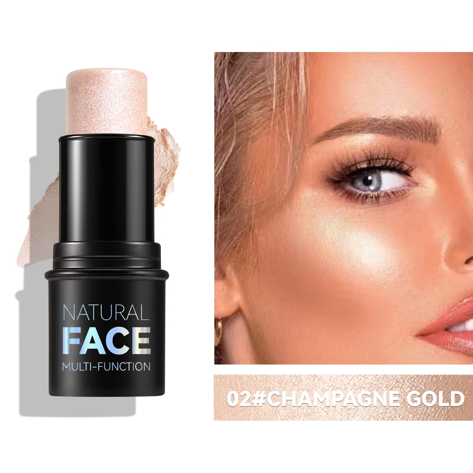 Multifunctional Highlighter & Blush Contour Stick | 3D Face Sculpting, Brightening & Enhancing Skin Tone | Easy-to-Apply Makeup