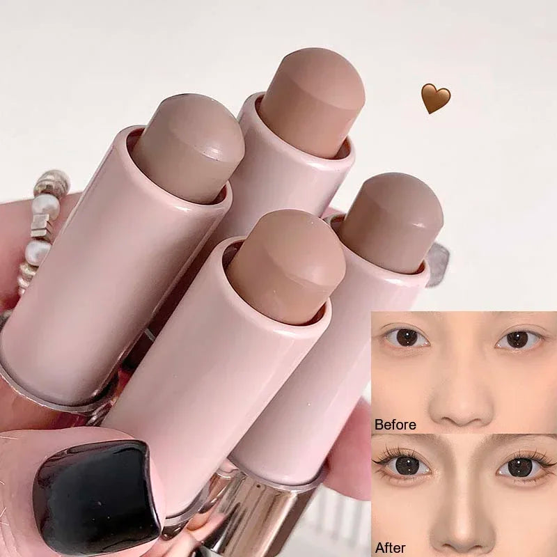 Waterproof Nose Shadow Contouring Bronzer Highlighters Stick Matte Grey Brown Bronzer Contouring Stick Face Brighten Cosmetics
