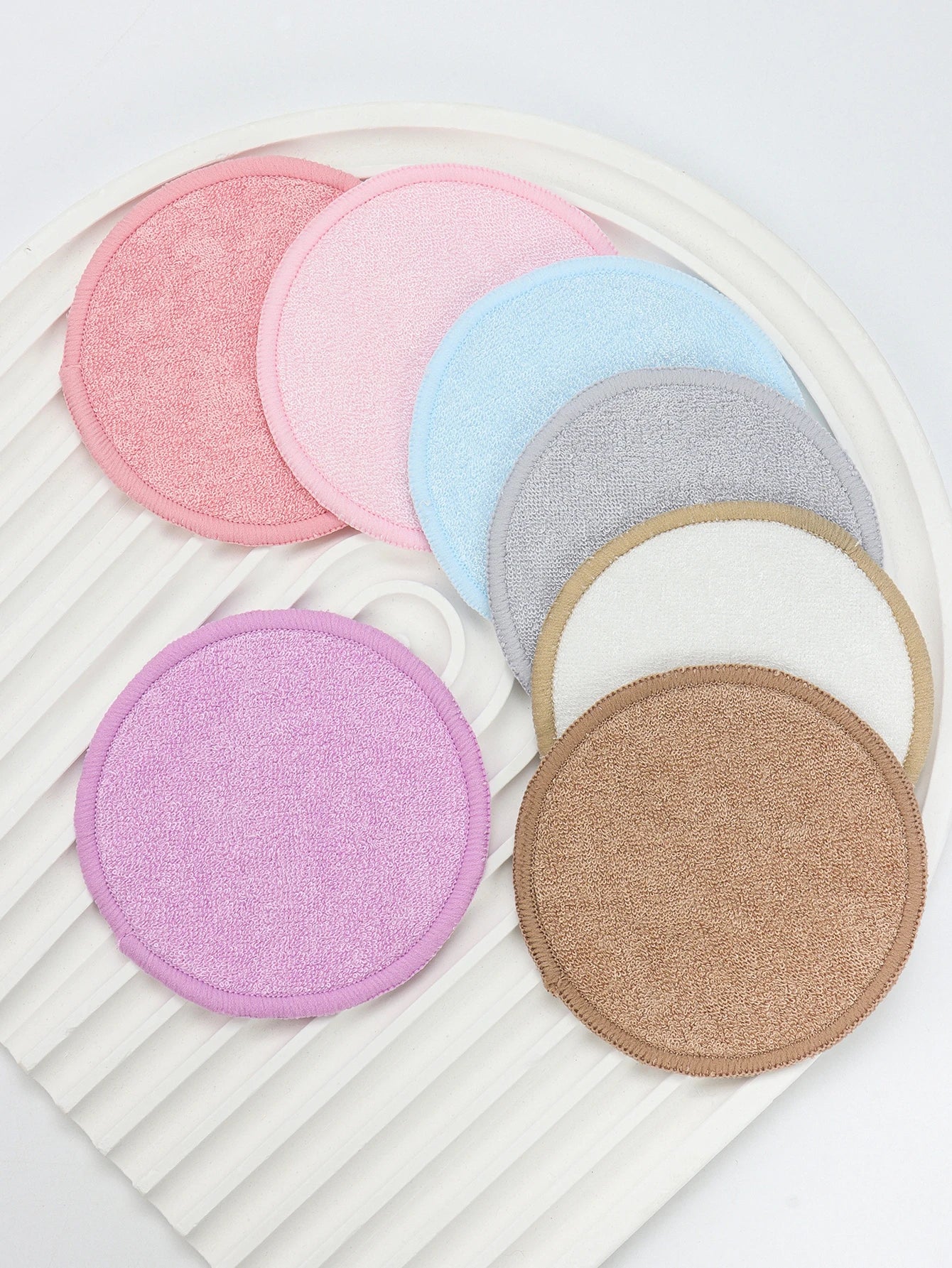 Bamboo Fiber Makeup Remover Pads 7/14/21/28 Pieces, 7-Day Mass Sale Soft Reusable Cotton Makeup Remover Pads for Face Cleanser