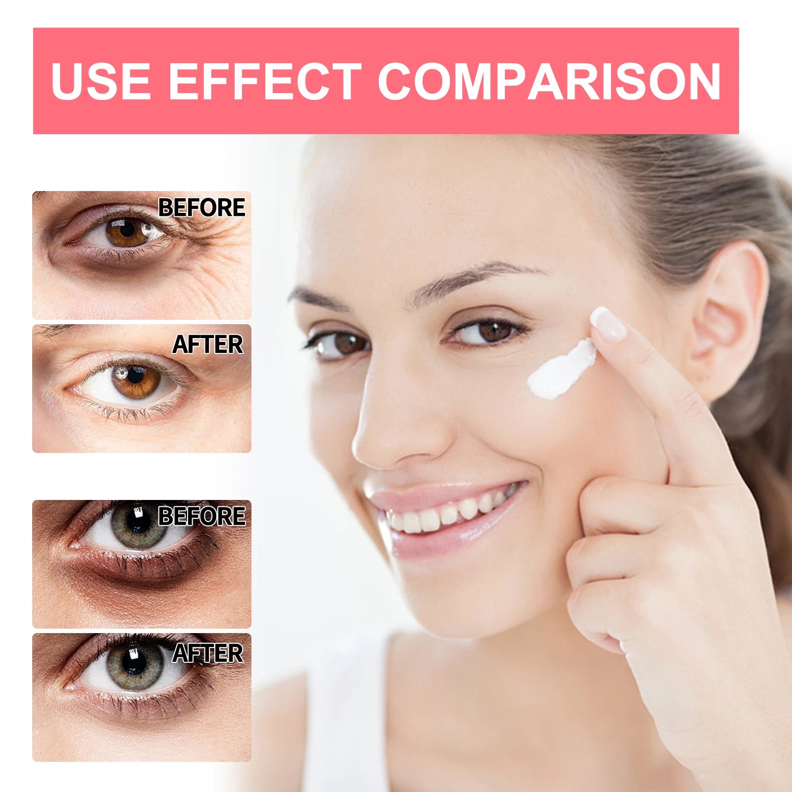 Retinol Eye Cream Stick Lightening Dark Circles Anti-Puffiness Smooth Brightening Moisturizing Firming Under Eye Treatment Care