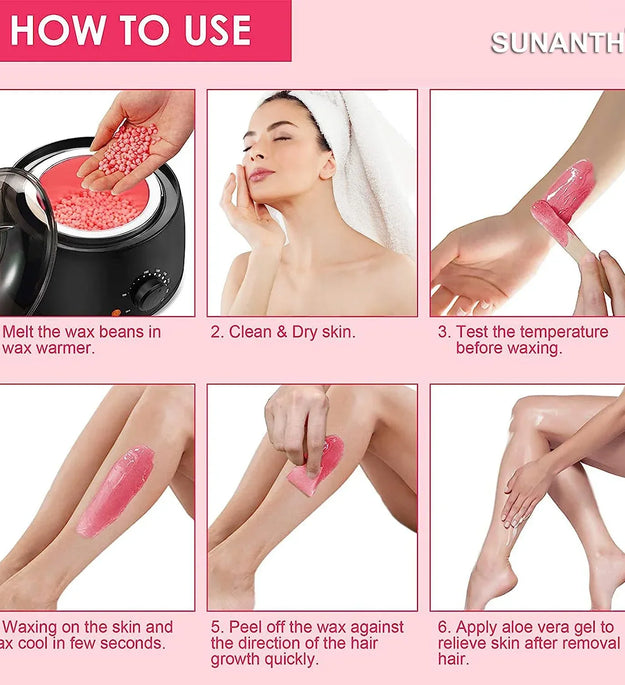 1000g 500g Waxing Wax Beans For Hair Removal Full Body Hot Film Hard Depilatory Wax Beads For Wax Heater Machine Hard Wax Beans