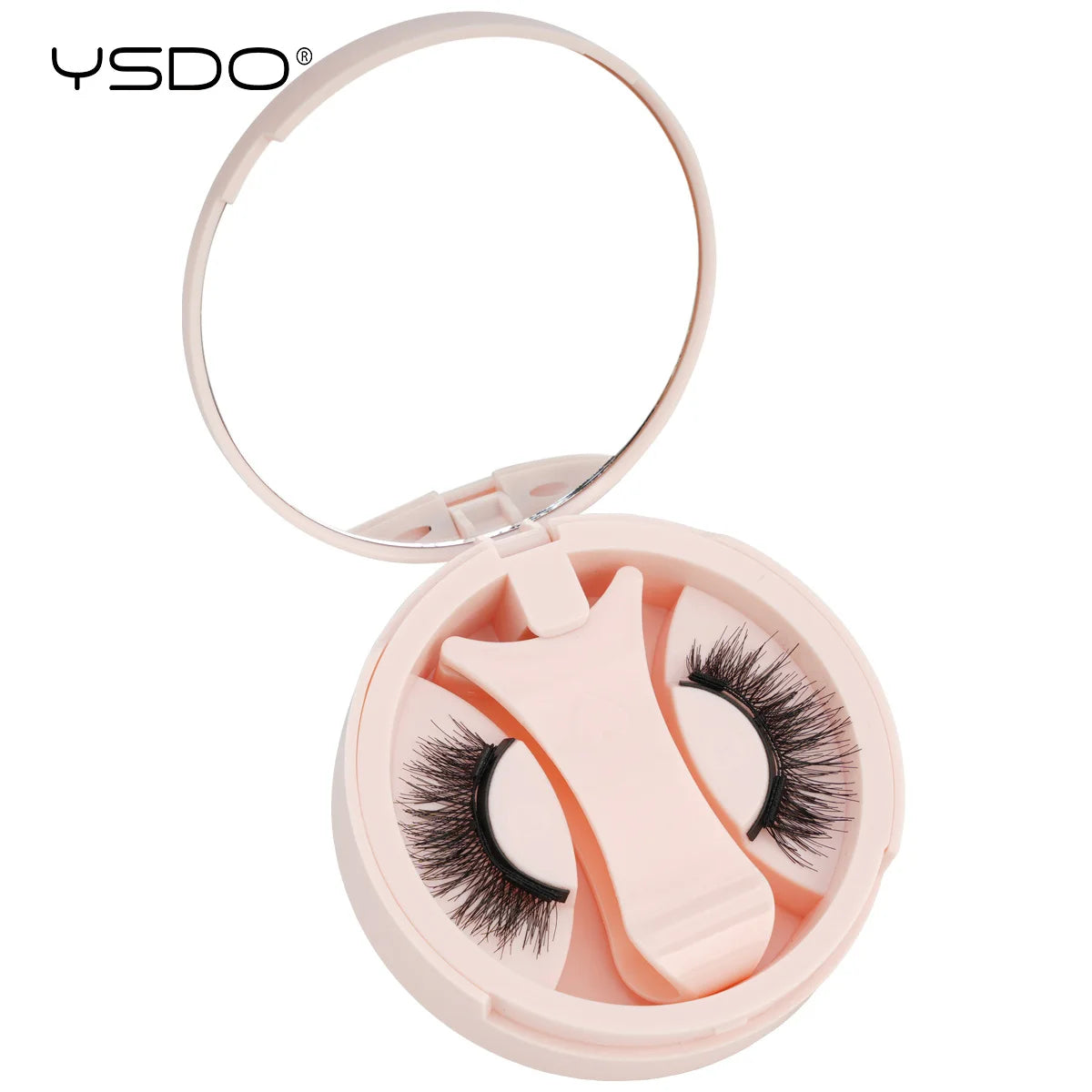 YSDO Soft Magnetic Eyelashes No Glue Needed 1 Pair Natural Short 3D False Lashes Reusable Easy Apply Magnetic Lashes Kit Makeup
