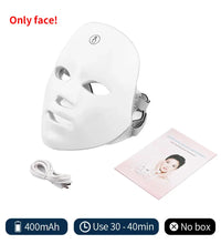 Wireless 7 Colors LED Face Beauty Machine Photon Facial Neck Skin Tighten Rejuvenation Facial Neck Mask - BlissFully