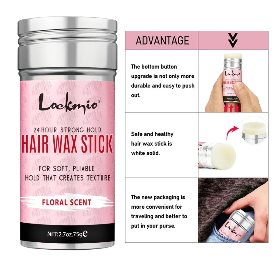 Professional Styling Wax for Women Anti-frizz Pomade Smoothing Broken Back Hair Mud Messy Hairs Control Wax Rod for Natural Wigs - BlissFully