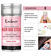 Professional Styling Wax for Women Anti-frizz Pomade Smoothing Broken Back Hair Mud Messy Hairs Control Wax Rod for Natural Wigs - BlissFully