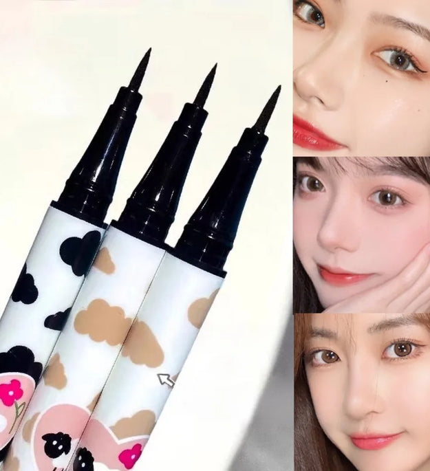 3 Colors Brown Lying Silkworm Liquid Eyeliner Pen Waterproof Big Eyes Makeup Smooth Quick-drying Women Cosmetics Beauty Tools