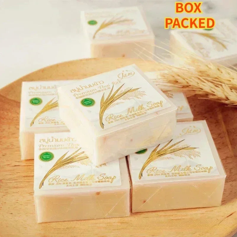 4 Pack JAM Original Rice Milk Soap from Thailand Handmade K-Brother Goat Milk Soap for Dropsshipping